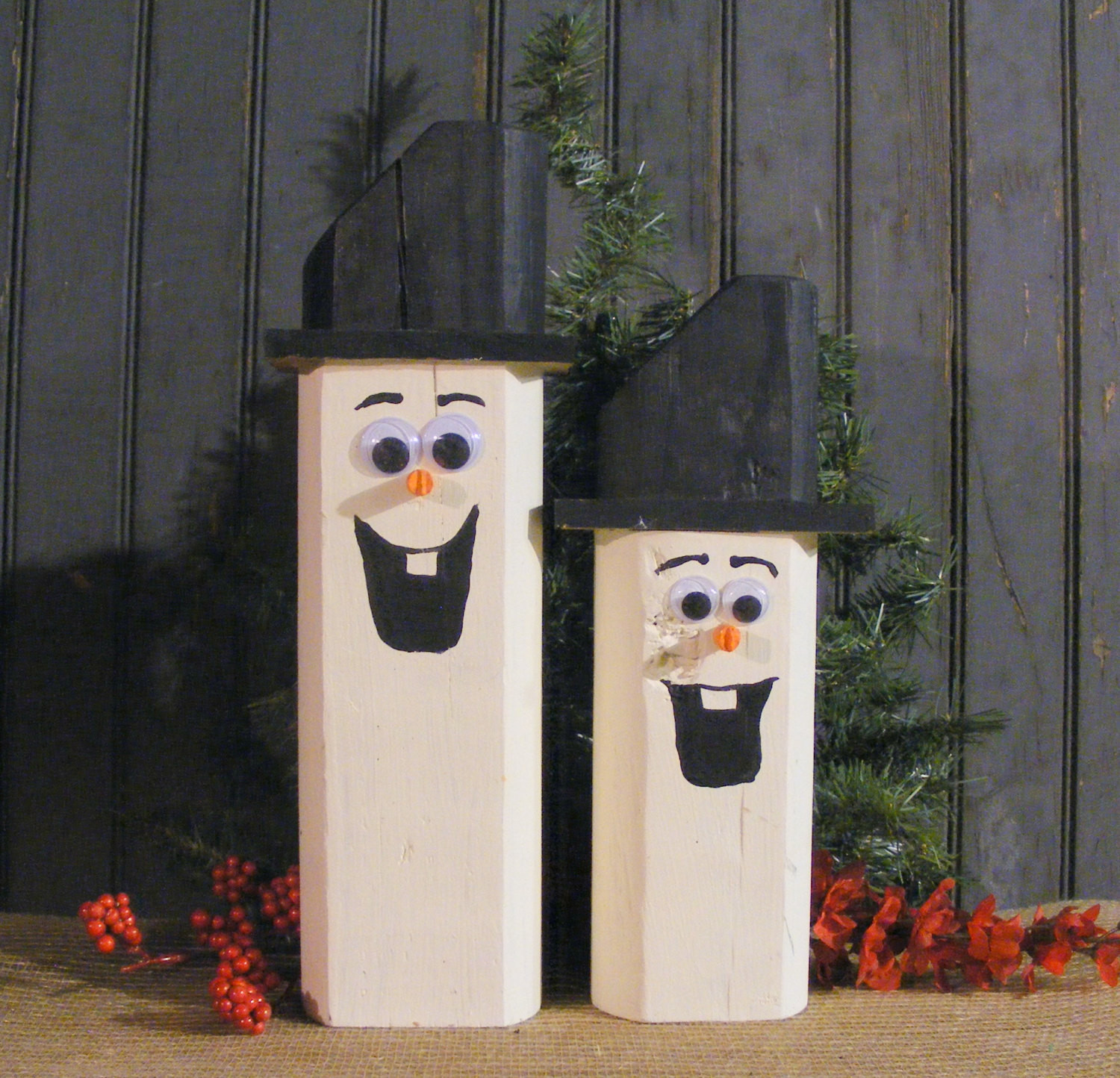 DIY Wooden Snowman
 Wooden Snowman Christmas Mantle Decorations by GFTWoodcraft