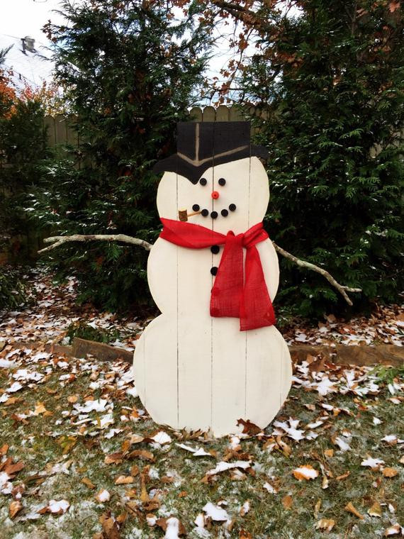 DIY Wooden Snowman
 Wooden Snowman Outdoor or Indoor Snowman