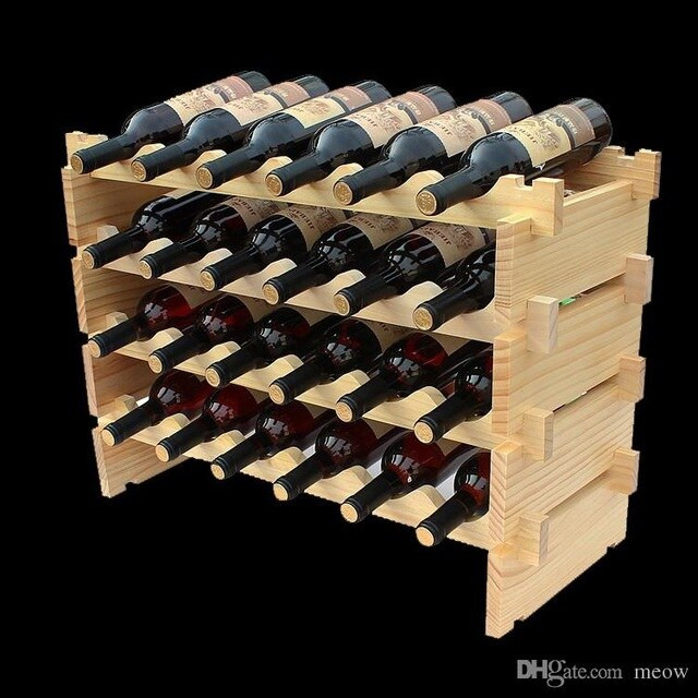 DIY Wooden Wine Racks
 Wooden Wine Rack DIY Assemble Wine Shelf Wood Holders