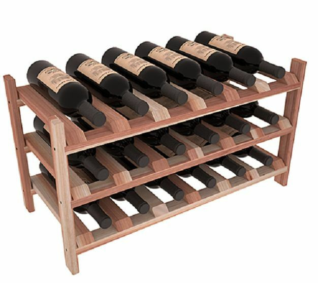 DIY Wooden Wine Racks
 18 Bottle Stacking Wood Wine Rack in Premium Redwood Easy