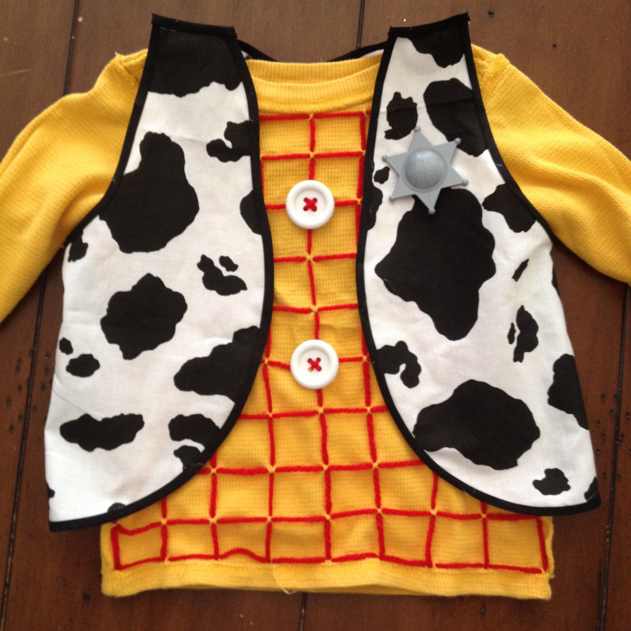 DIY Woody Vest
 DIY Woody shirt and vest Fabric hot glue and edging