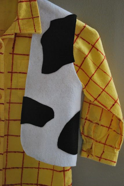 DIY Woody Vest
 Woody vest yellow shirt and use red fabric marker to