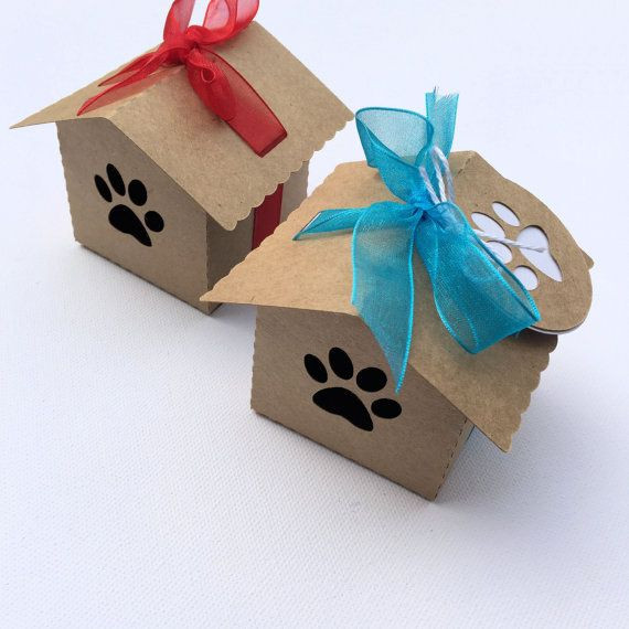 Dog Birthday Gifts
 Kraft dog paw dog house t boxes party favors Pet