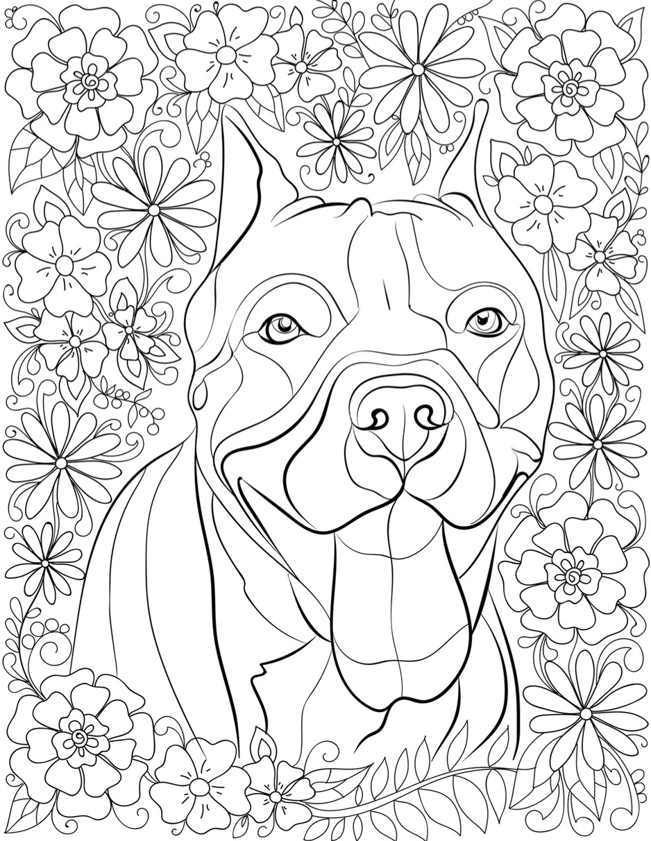 Dog Coloring Book For Adults
 Dog Coloring Pages for Adults Best Coloring Pages For Kids