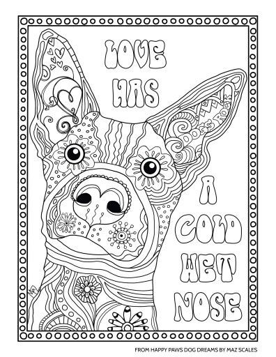 Dog Coloring Book For Adults
 Love dog coloring