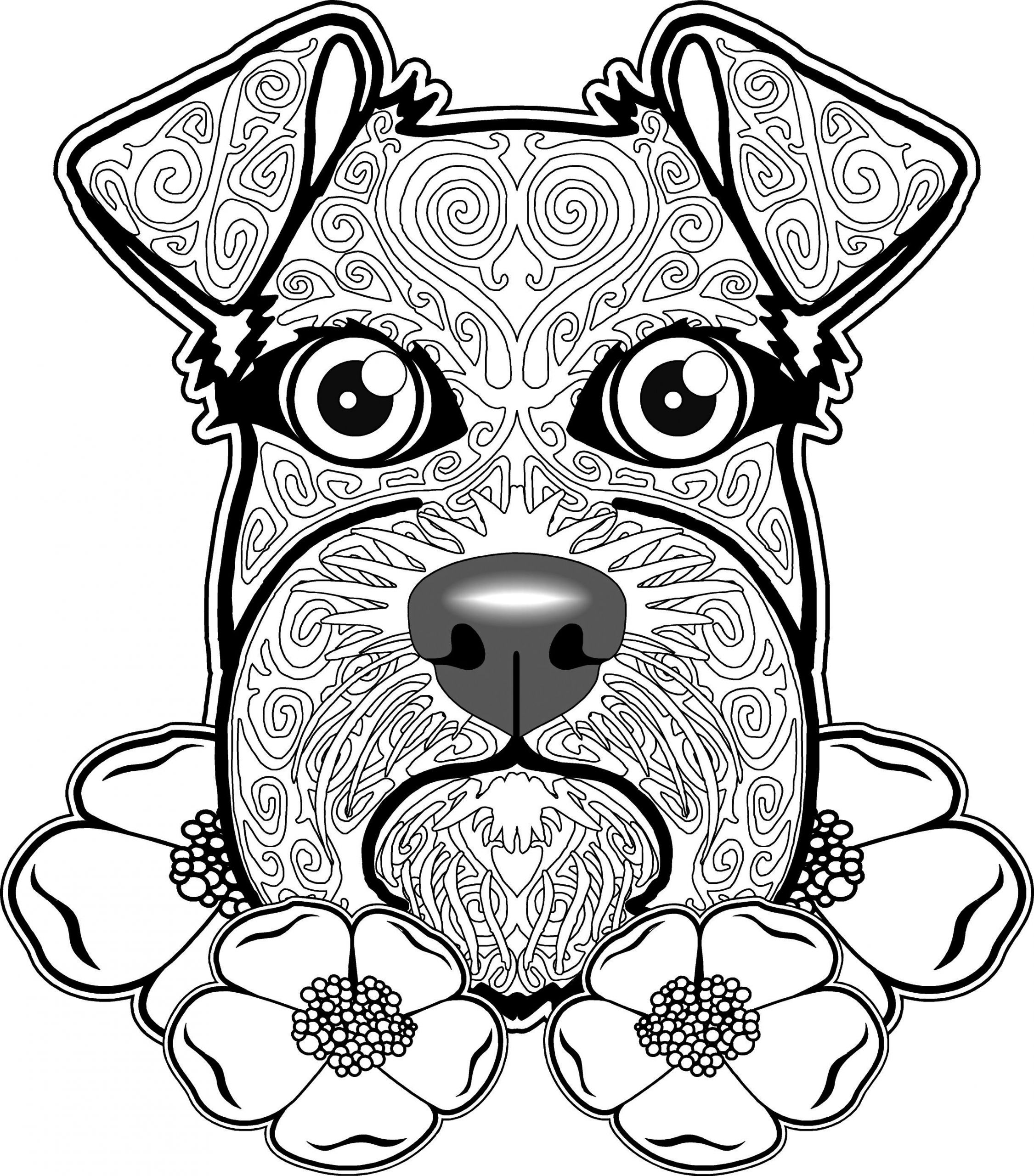 Dog Coloring Book For Adults
 Pitbull Adult Book Coloring Pages