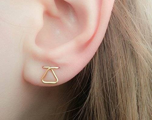 Double Piercing Earrings
 Amazon Triangle Double Piercing 2 Hole Earring