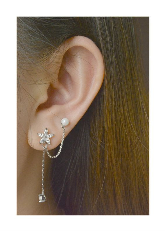 Double Piercing Earrings
 De 25 bedste idéer til Double pierced earrings på