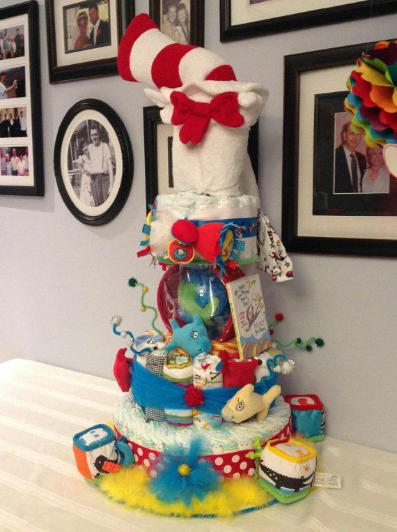 Dr Seuss Baby Gift Ideas
 Dr Seuss diaper cake custom made Great for baby shower