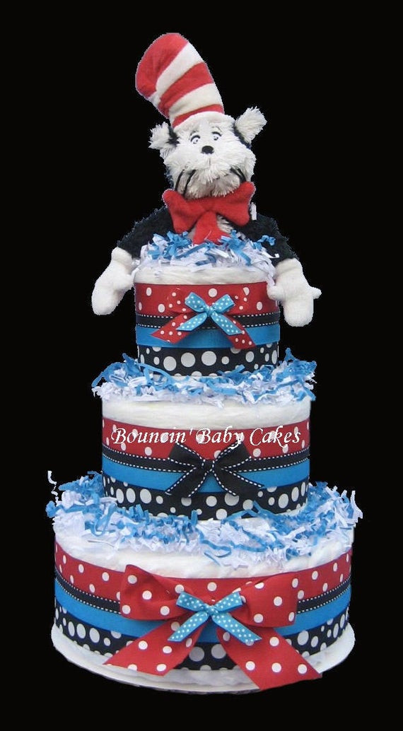 Dr Seuss Baby Gift Ideas
 Dr Seuss The Cat in the Hat Diaper Cake Centerpiece Gift