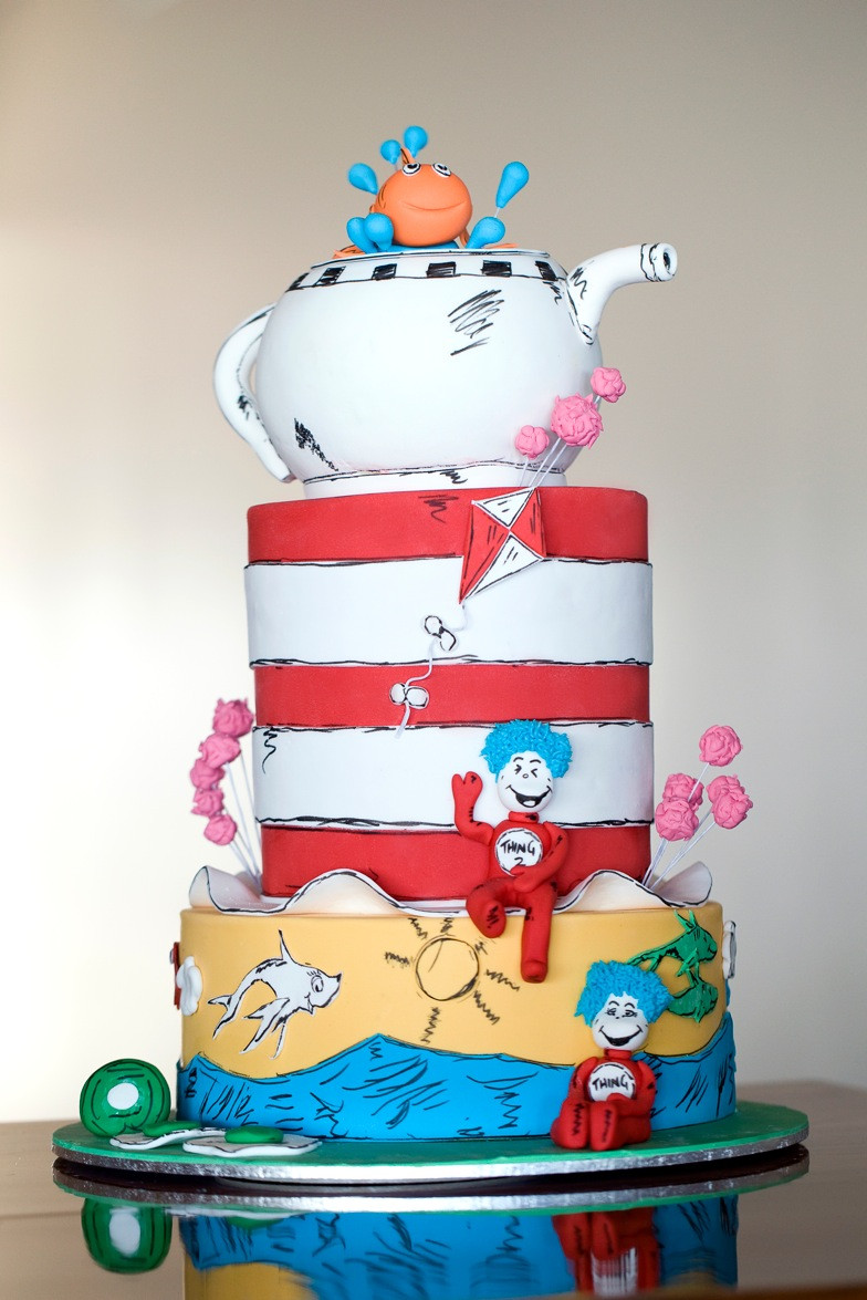 Dr Seuss Birthday Cakes
 Happy Cakes Dr Seuss Wedding Cake