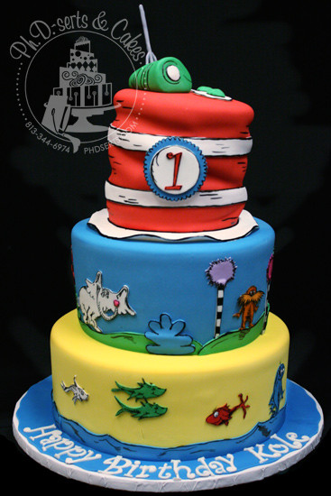 Dr Seuss Birthday Cakes
 Ph D serts