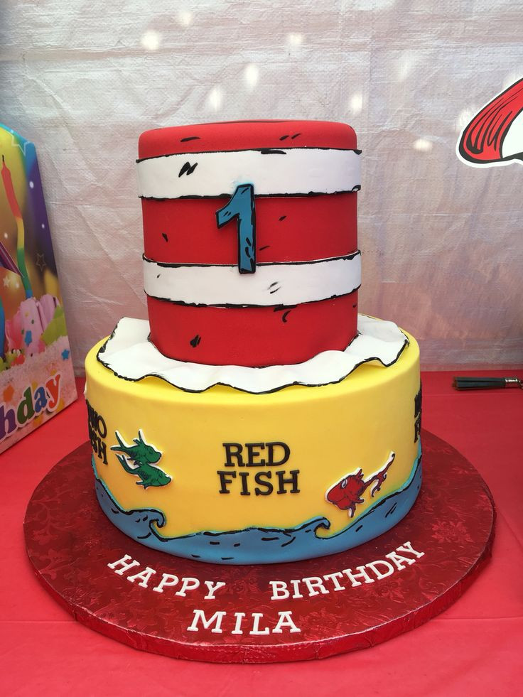 Dr Seuss Birthday Cakes
 Dr Seuss Cake First Birthday Ideas in 2019
