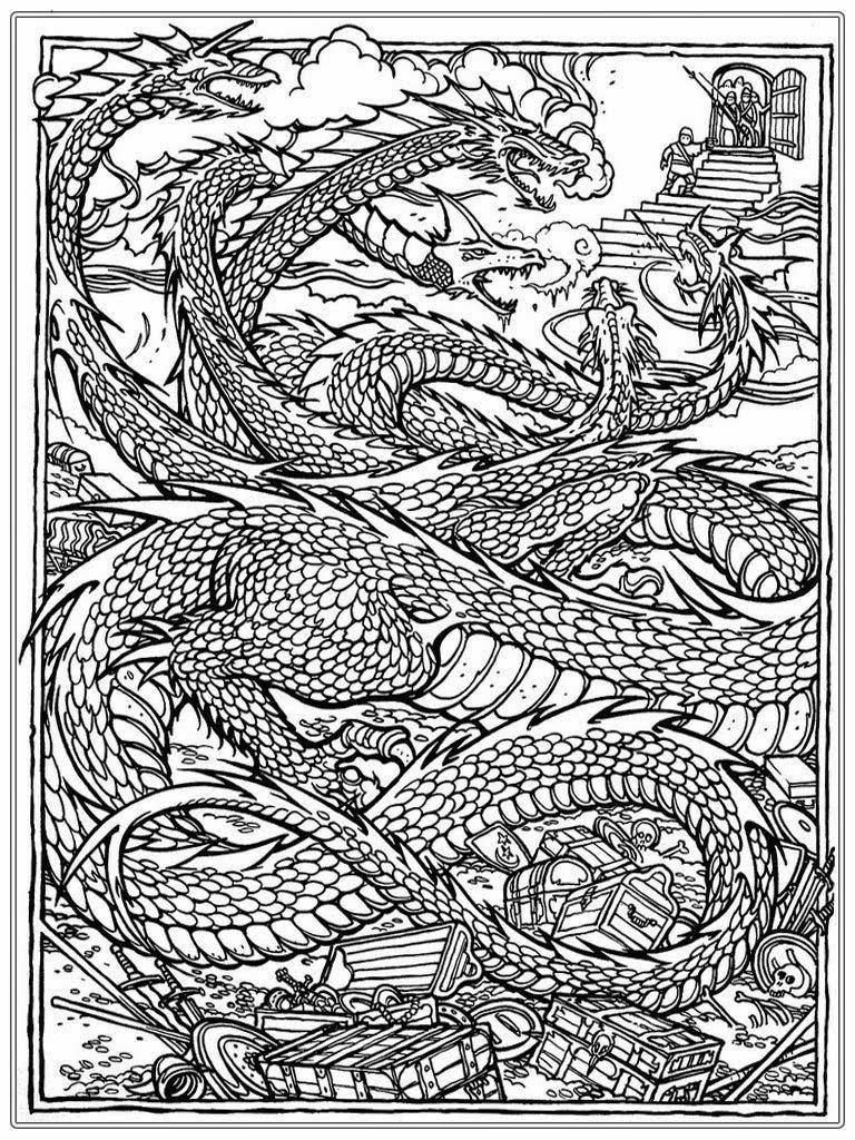 Dragon Coloring Books For Adults
 Dragon Coloring Pages for Adults