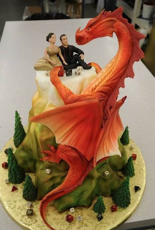 Dragon Wedding Cakes
 Geek Art Gallery Sweets D&D Wedding Cake