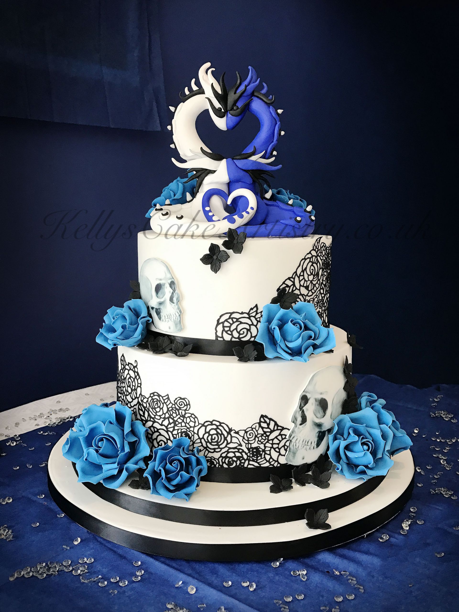 Dragon Wedding Cakes
 Dragons and skulls wedding cake