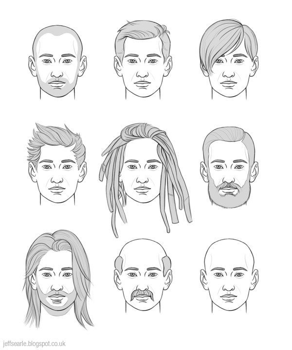 Drawing Hairstyles Male
 Jeff Searle Drawing hair