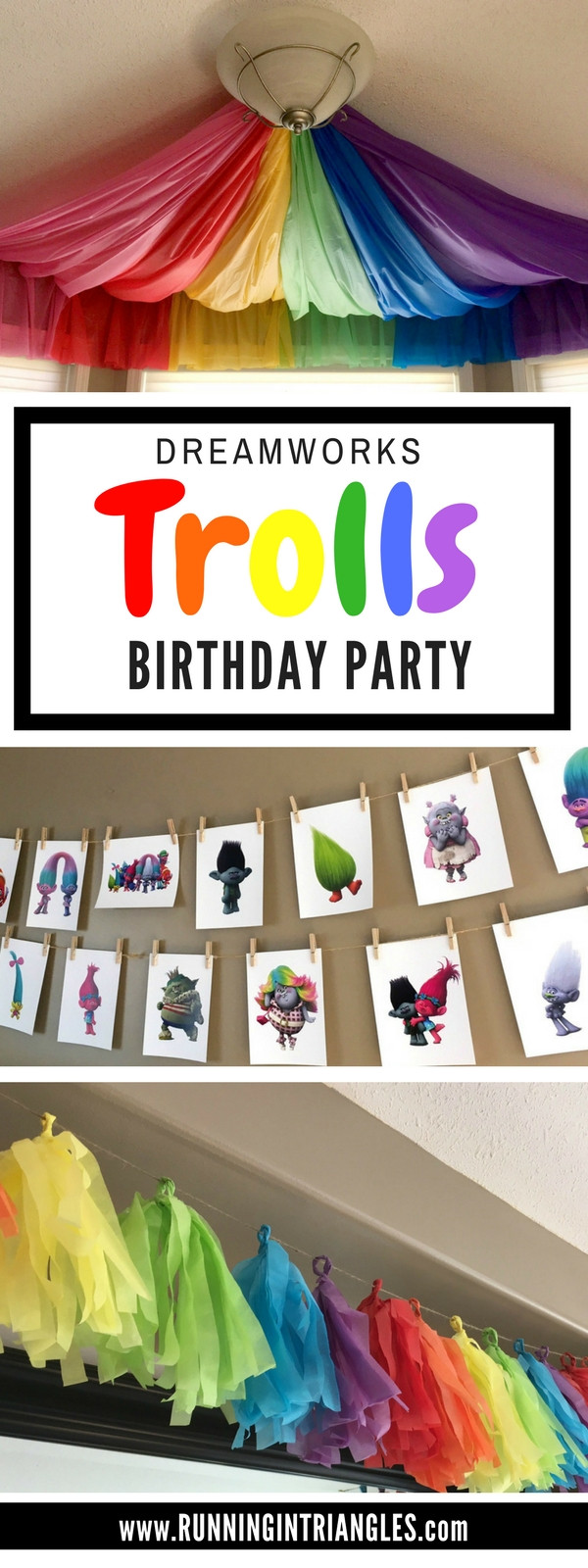 Dreamworks Trolls Birthday Party Ideas
 Dreamworks Trolls Birthday Party Running in Triangles