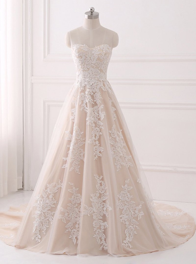 Dresses To Wear For A Wedding
 A line Wedding Dresses Lace Wedding Dress Elegant Bridal