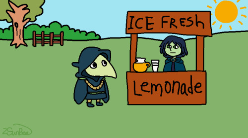 Duck Lemonade Stand
 a duck walked up to a lemonade stand