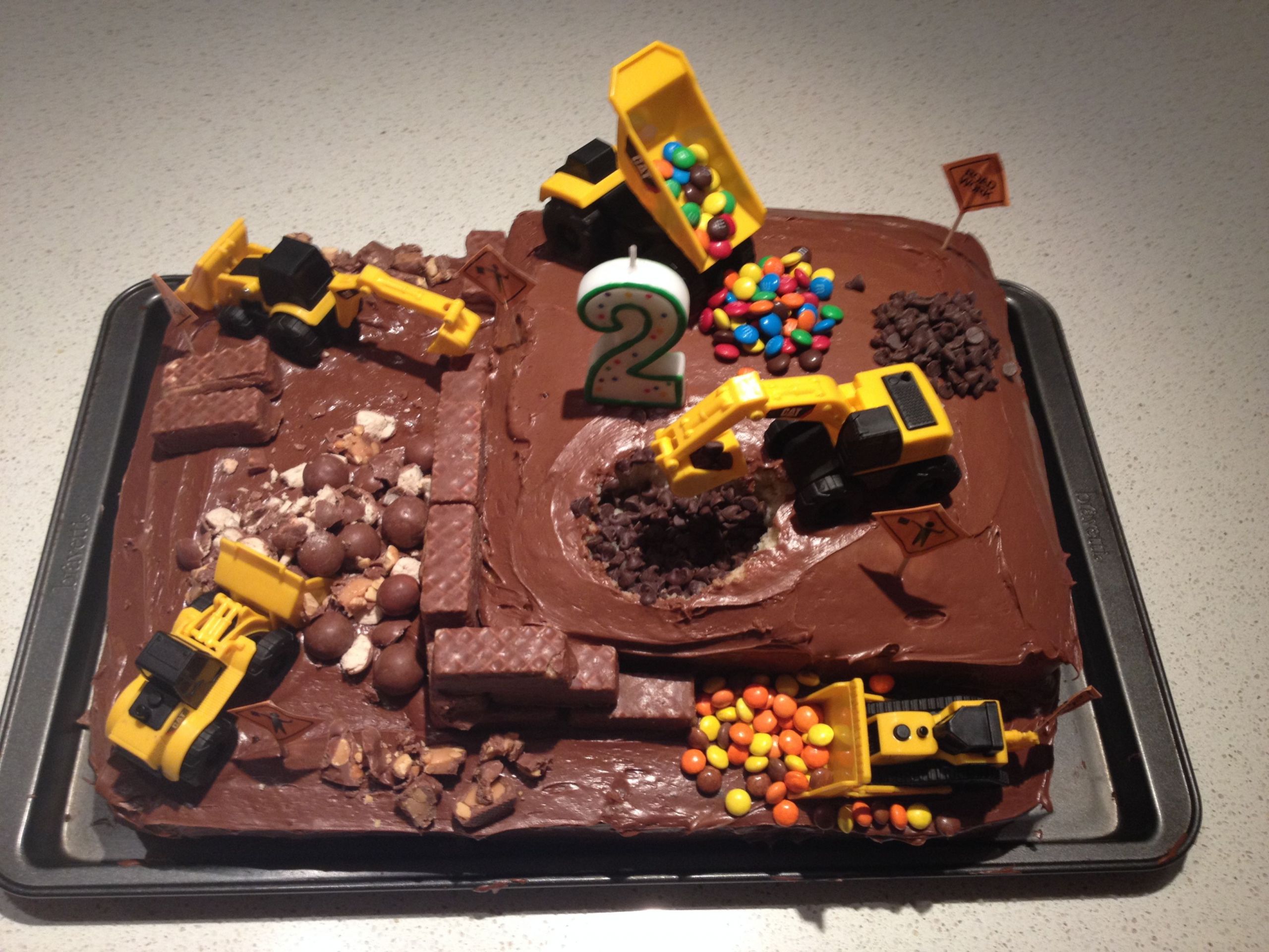 Dump Truck Birthday Cake
 Construction themed birthday cake Dump trucks
