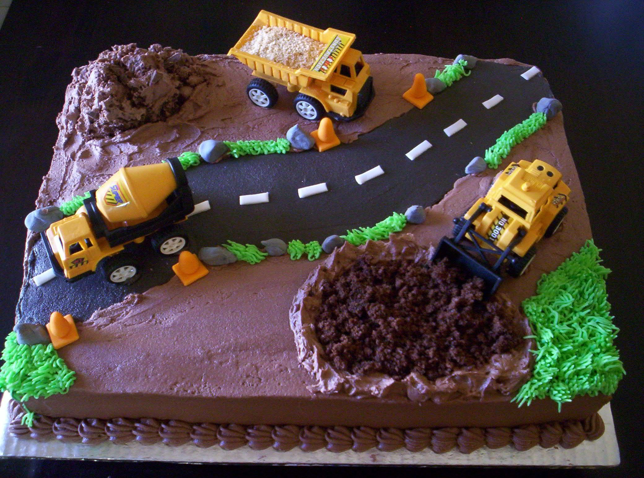Dump Truck Birthday Cake
 CONSTRUCTION CAKE Chocolate cake with BC frosting