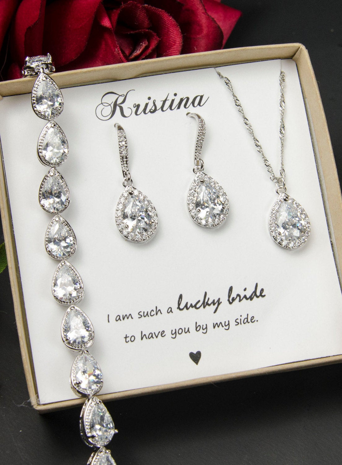 Earrings For Bridesmaids
 Wedding Jewelry Set Bridesmaid Gift Bridesmaid Jewelry Set