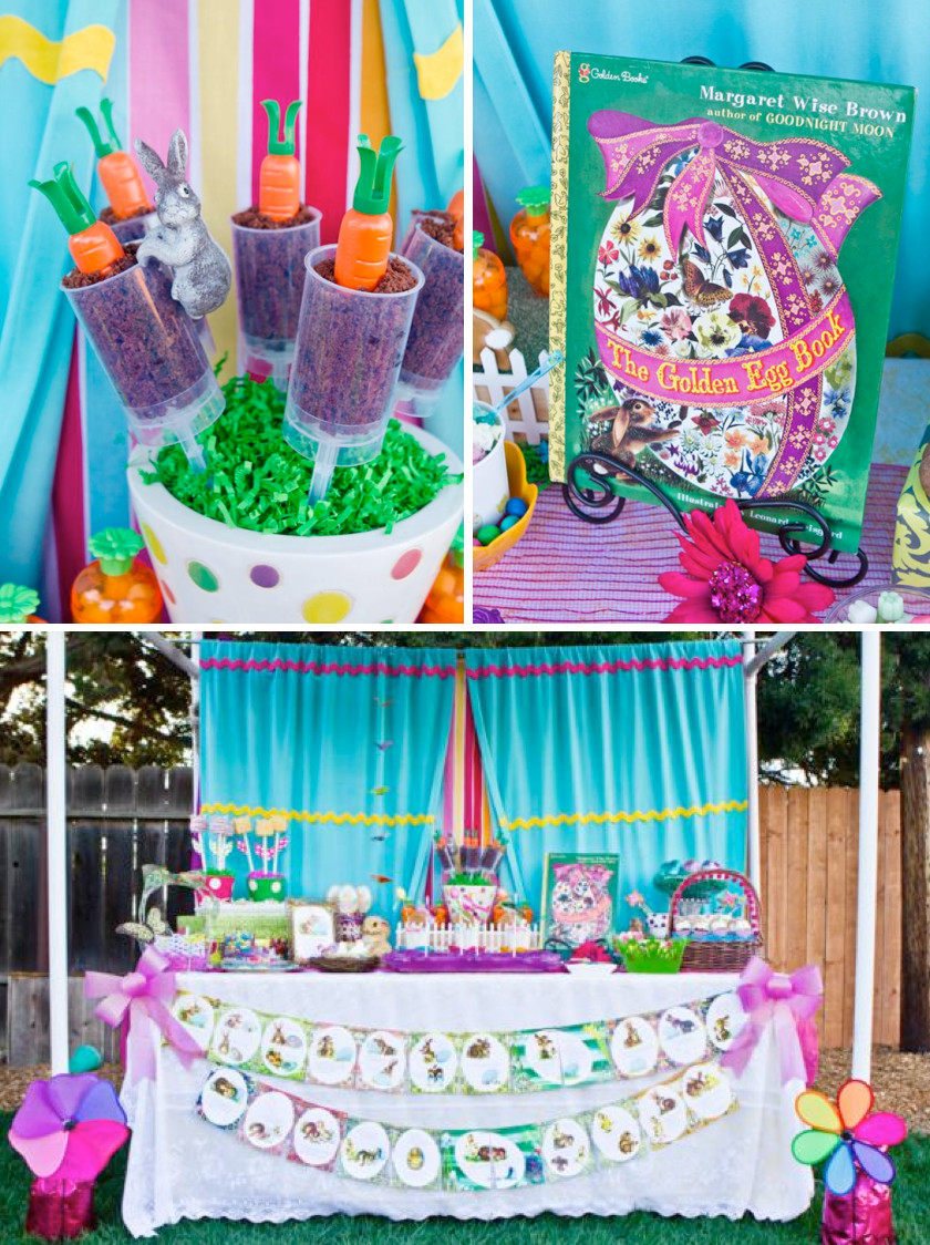 Easter Party Ideas Toddlers
 Kara s Party Ideas "The Golden Egg Book" Themed Boy Girl