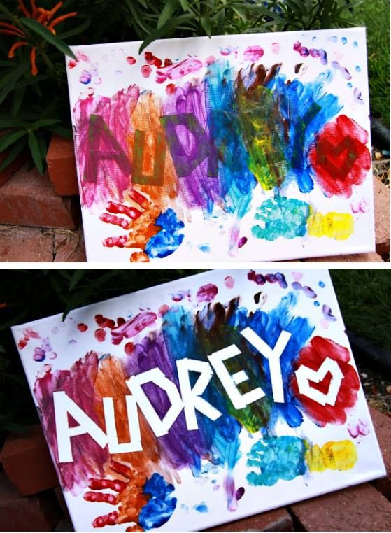 Easy Art Projects Preschoolers
 Name painting for kids