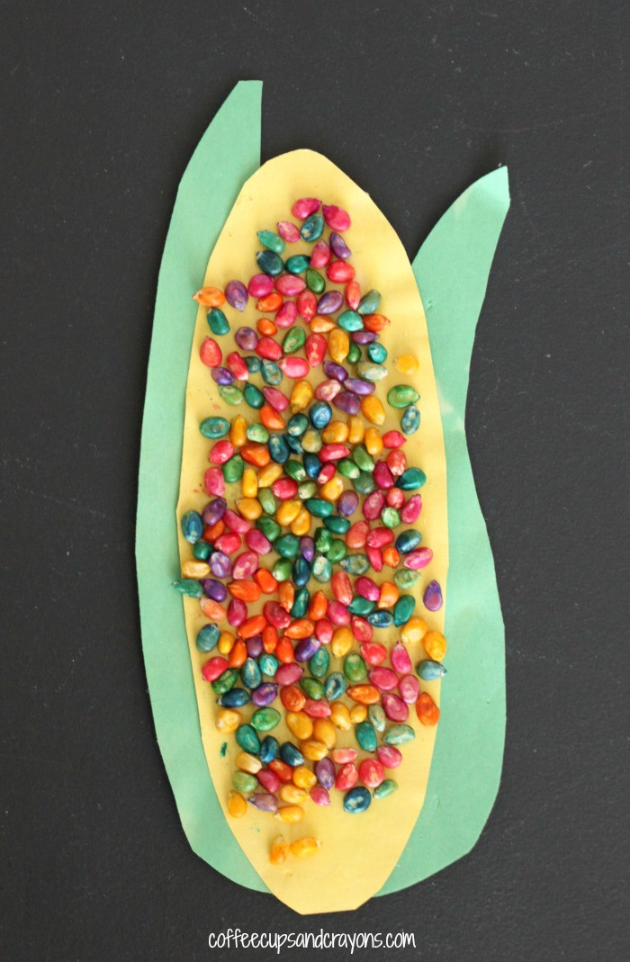 Easy Art Projects Preschoolers
 Easy Thanksgiving Corn Craft for Preschool Kids