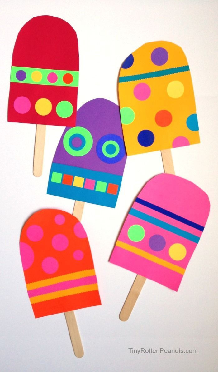Easy Art Projects Preschoolers
 Giant Paper Popsicle Craft
