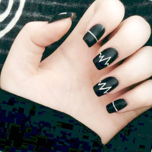 Easy Black And White Nail Designs
 Black And White Nail Design Easy Amazing Nails design