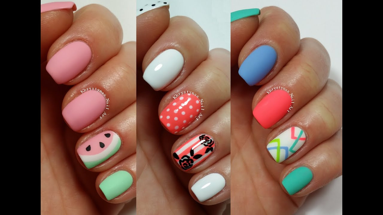 Easy But Cute Nail Designs
 3 Easy Nail Art Designs for Short Nails