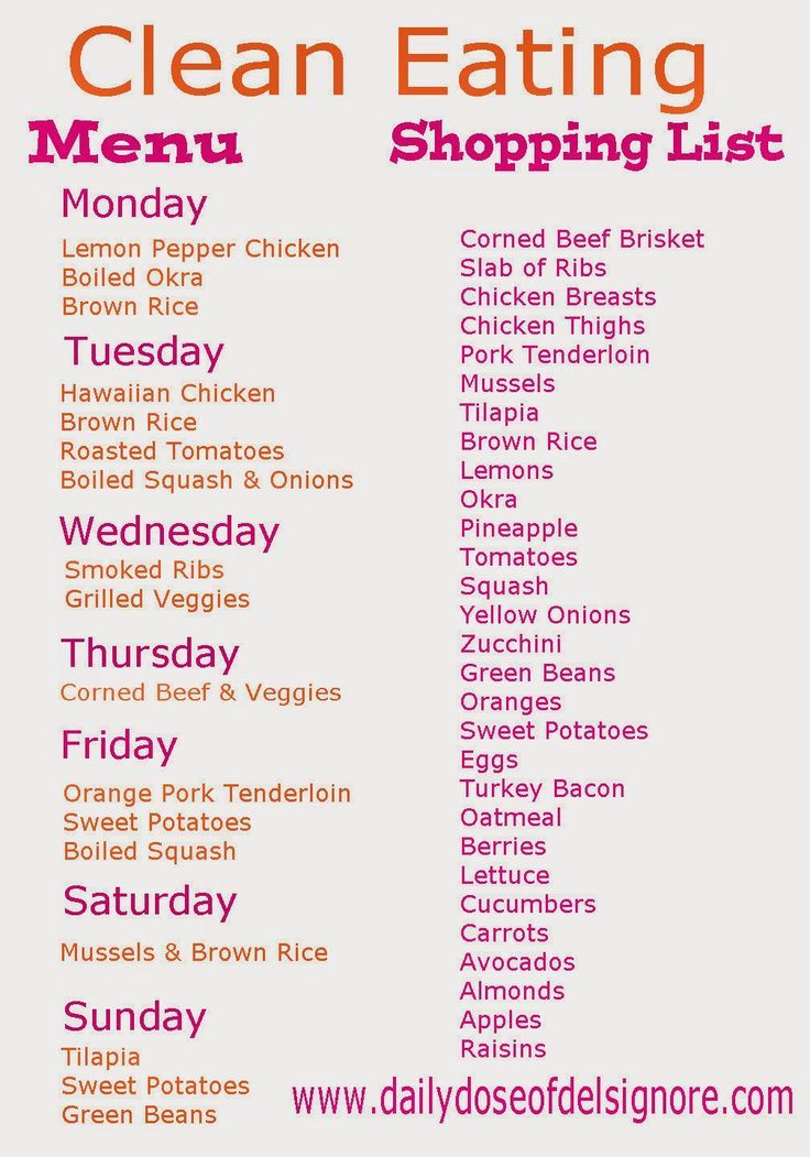 Easy Clean Eating Meal Plan
 124 best Meal Plan images on Pinterest