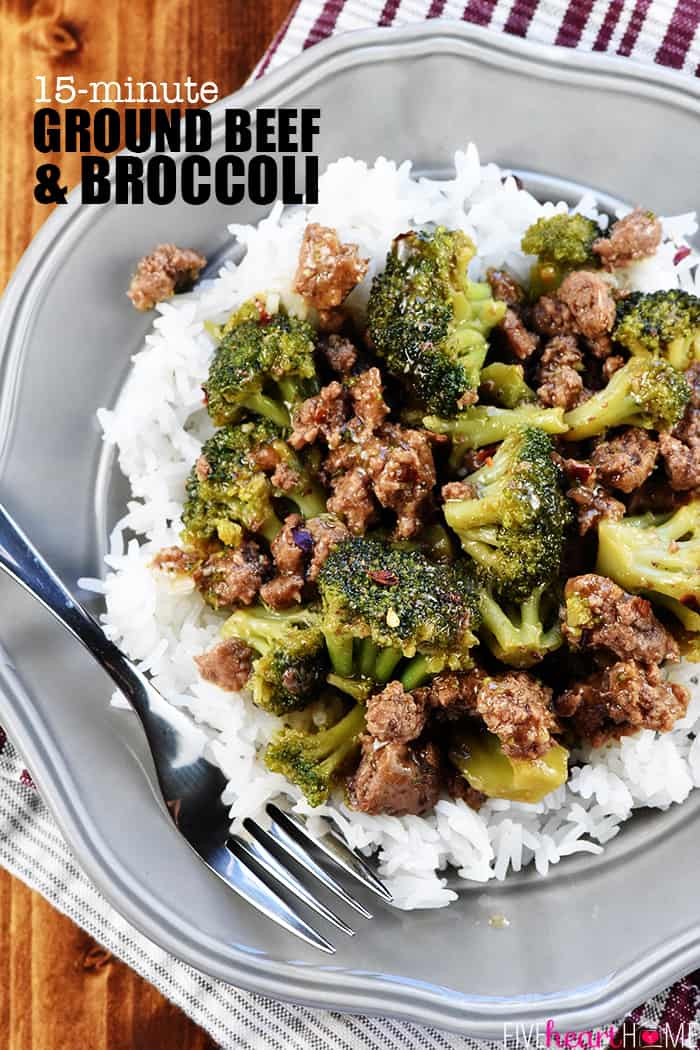 Easy Dinner Ideas With Ground Beef
 DELICIOUS Ground Beef & Broccoli • FIVEheartHOME