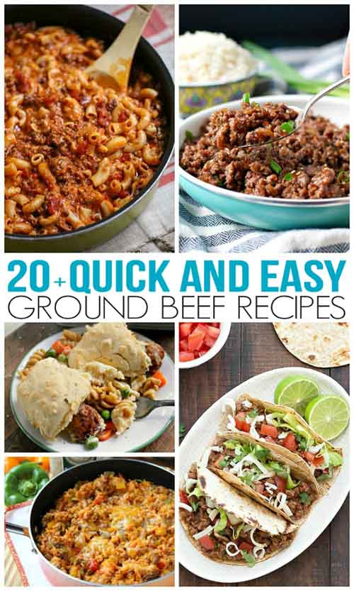 Easy Dinner Ideas With Ground Beef
 Quick and Easy Ground Beef Recipes Lil Moo Creations