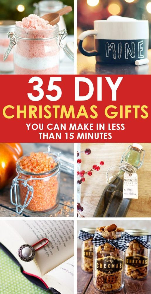 Easy DIY Christmas Gifts
 35 Easy DIY Christmas Gifts in 15 Minutes or Less