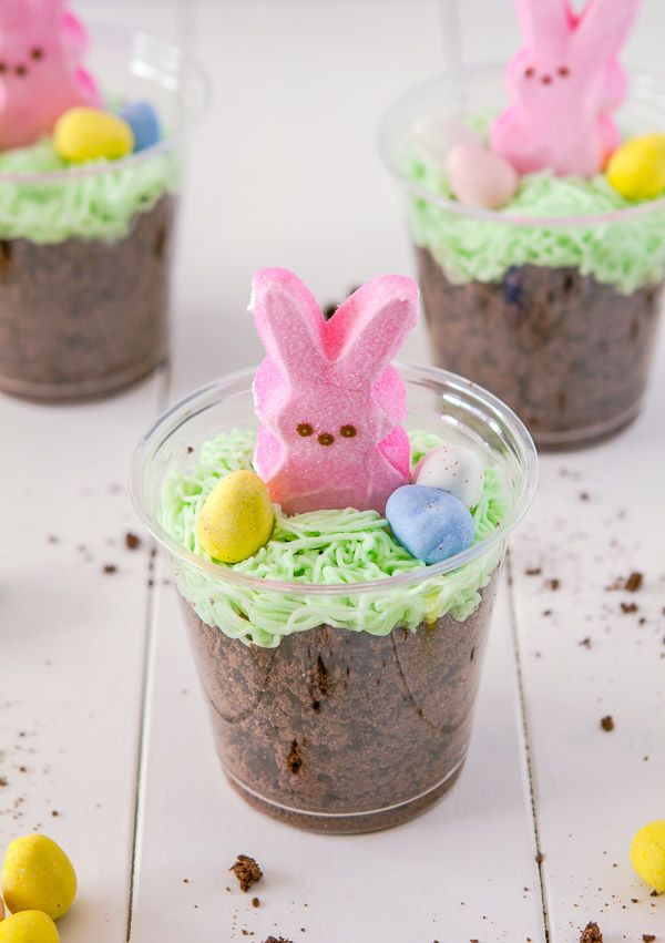 Easy Easter Recipes For Kids
 Bunny Dirt Cups Recipe