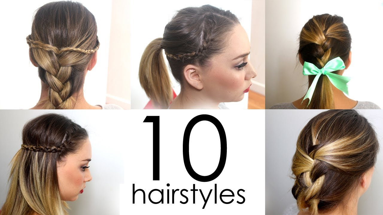Easy Hairstyle For Short Hair
 10 Quick & Easy Everyday Hairstyles in 5 minutes