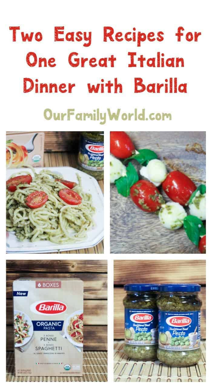 Easy Italian Dinner Recipes
 Barilla Spaghetti & Pesto Two Easy Recipes for e Great