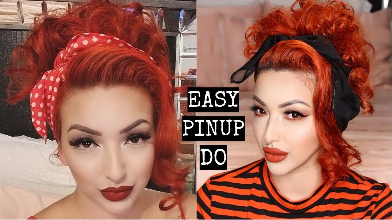 Easy Pinup Hairstyles
 HOW TO EASY PINUP HAIR DO