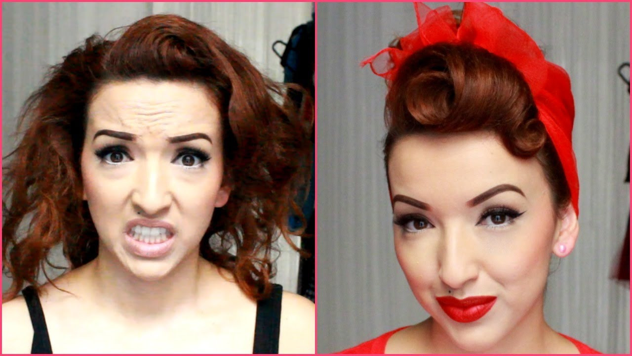 Easy Pinup Hairstyles
 My Go To Quick Pinup Hair Style Nasty to Classy