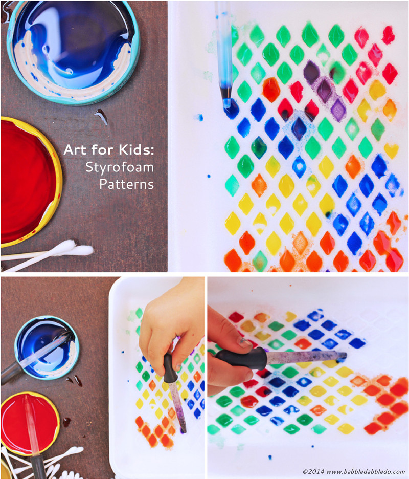 Easy Preschool Art Projects
 Art Activities for Kids Styrofoam Patterns
