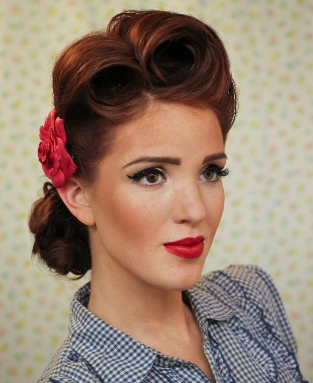 Easy Retro Hairstyles
 15 Best Ideas of Vintage Updos For Long Hair