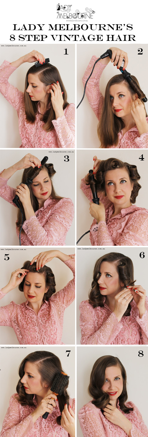 Easy Retro Hairstyles
 Today s Face How to create a simple vintage hairstyle