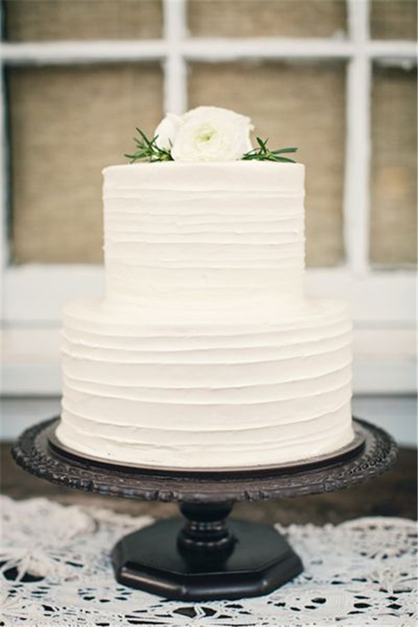 Easy Wedding Cake Recipe
 40 Elegant and Simple White Wedding Cakes Ideas Page 3