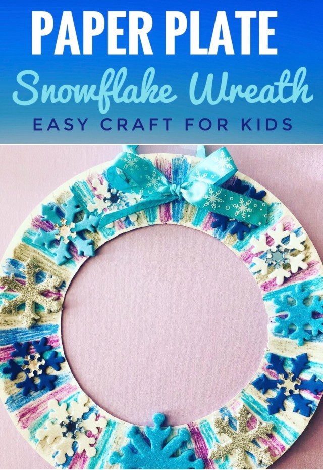 Easy Winter Crafts For Toddlers
 Winter Paper Plate Wreath Easy Craft for Kids Glitter