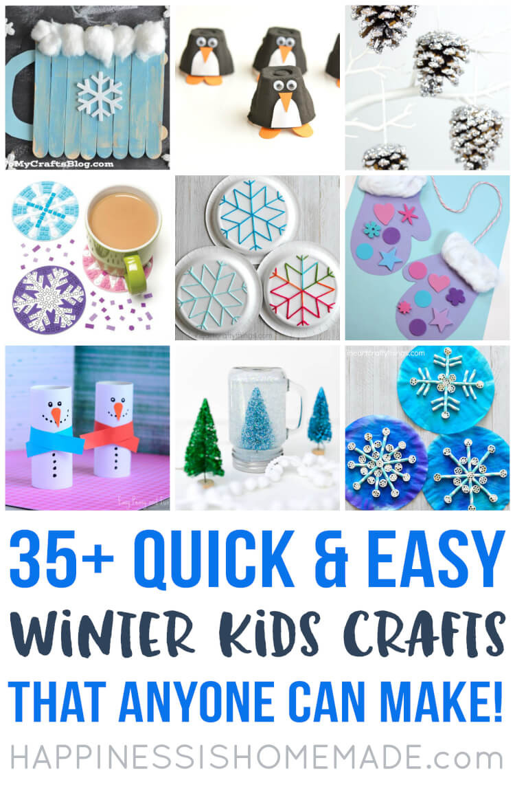 Easy Winter Crafts For Toddlers
 Easy Winter Kids Crafts That Anyone Can Make Happiness