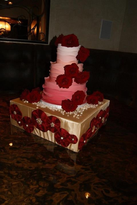 Edible Diamonds For Wedding Cakes
 Ombre wedding cake with edible sugar diamonds Tasted