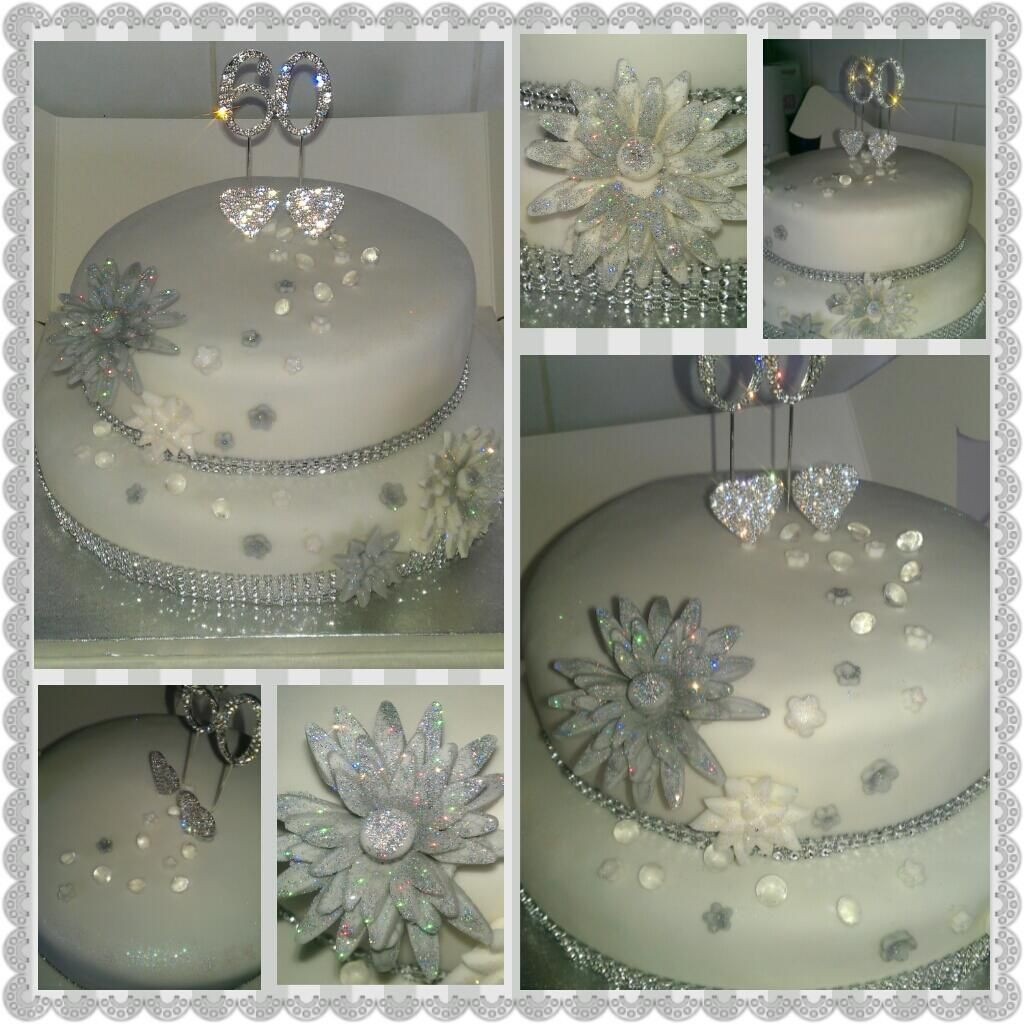 Edible Diamonds For Wedding Cakes
 60th wedding anniverary cake